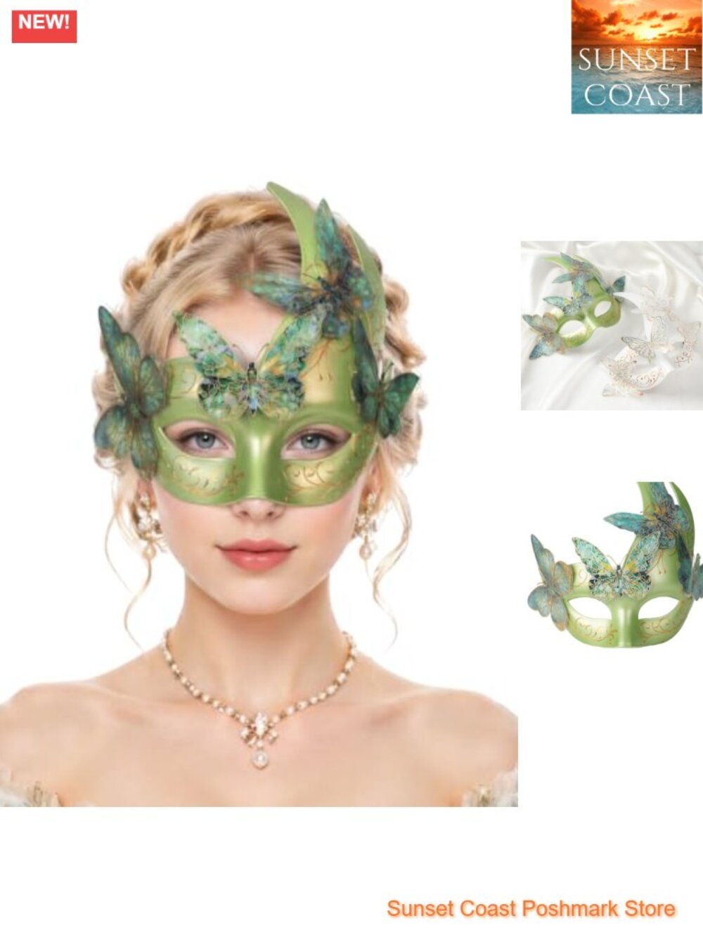 Butterfly Masquerade Mask 3D Laser Cut Lightweight Costume Accessory